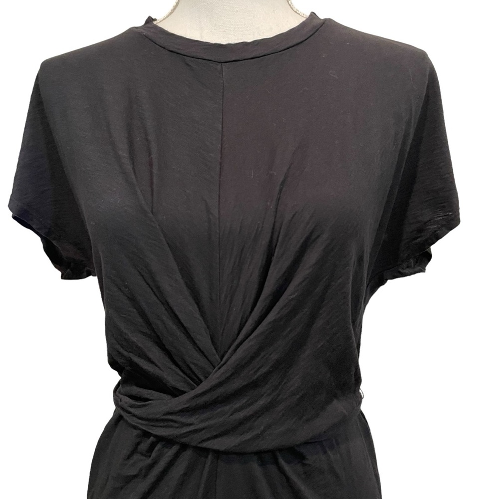 Velvet by Graham and Spencer Vintage Slub Black Wrap Dress. Size S - Picture 4 of 9